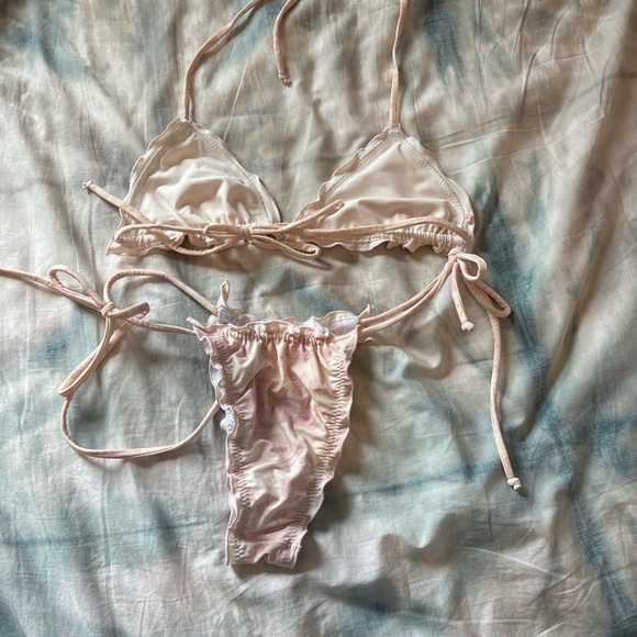 Pink Ruffled Bikini Set - Picture 2 of 2